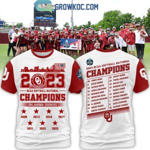 2023 NCAA Softball Champions Oklahoma Sooners Three Repeat Hoodie T Shirt