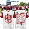 2023 Softball Champions 3 Peat Oklahoma Sooners Red Design Hoodie T Shirt