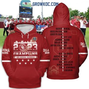 2023 Softball National Champions Oklahoma Sooners Red Design Hoodie T Shirt