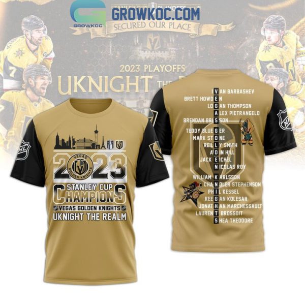 2023 Stanley Cup Champions Vegas Golden Knight Uknight The Realm Hoodie T Shirt