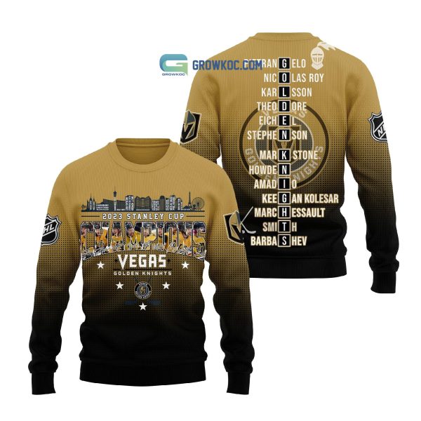 2023 Stanley Cup Champions Vegas Golden Knights NHL Team Black Gold Design Hoodie T Shirt