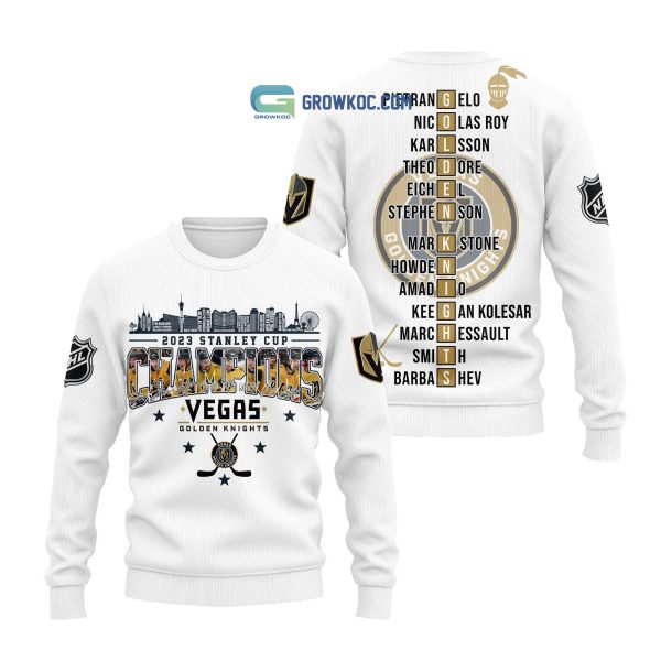 2023 Stanley Cup Champions Vegas Golden Knights NHL Team White Design Hoodie T Shirt