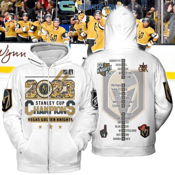 2023 Stanley Cup Champions Vegas Golden Knights NHL White Design Hoodie T Shirt