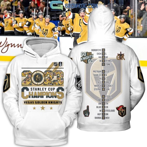 2023 Stanley Cup Champions Vegas Golden Knights NHL White Design Hoodie T Shirt