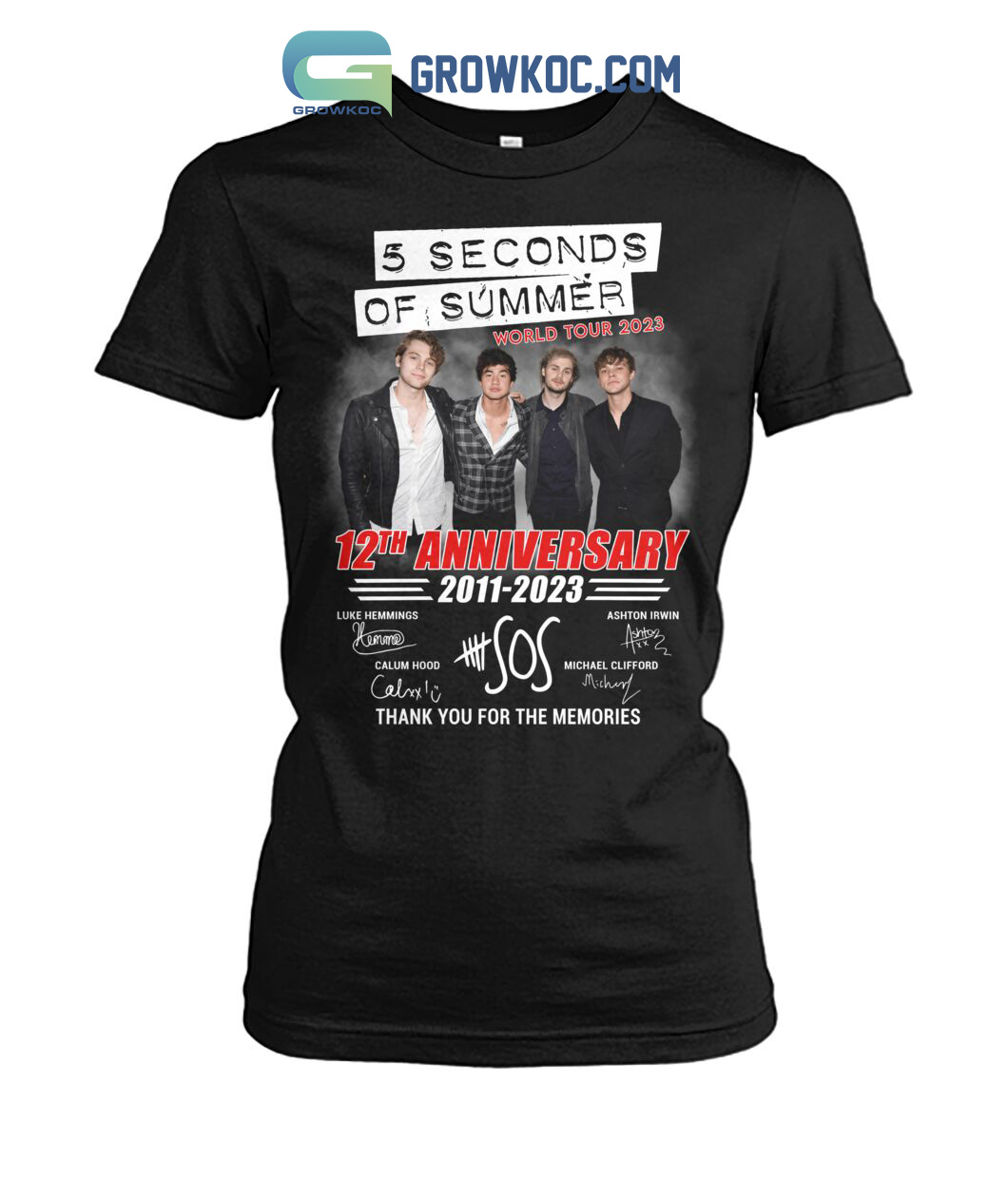 5 Seconds Of Summer World Tour 2023 12th Anniversary 2011 2023 T Shirt