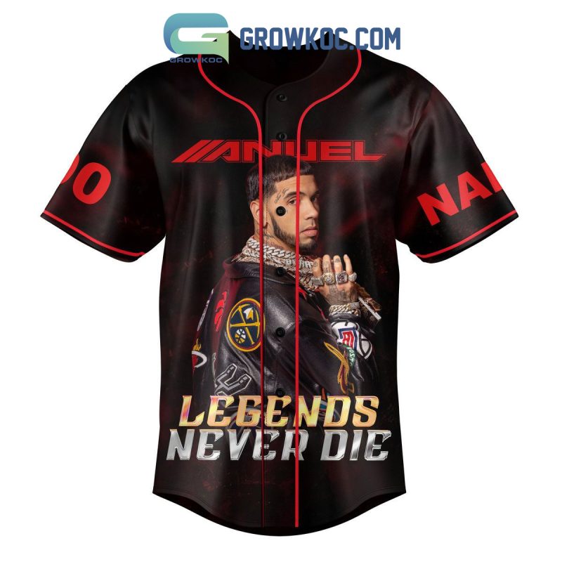 Anuel AA Legends Never Die Personalized Baseball Jersey - Growkoc