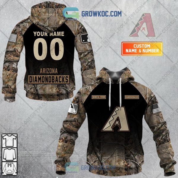 Arizona Diamondbacks MLB Personalized Hunting Camouflage Hoodie T Shirt