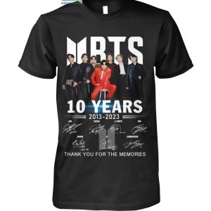 BTS 10 Years 2013 2023 Thank You For The Memories T Shirt