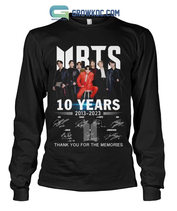 BTS 10 Years 2013 2023 Thank You For The Memories T Shirt