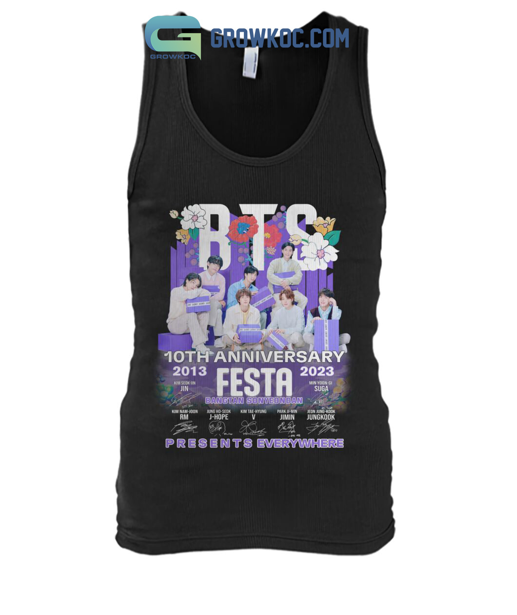 BTS 10th Anniversary 2013 2023 Festa Presents Everywhere Signature T Shirt