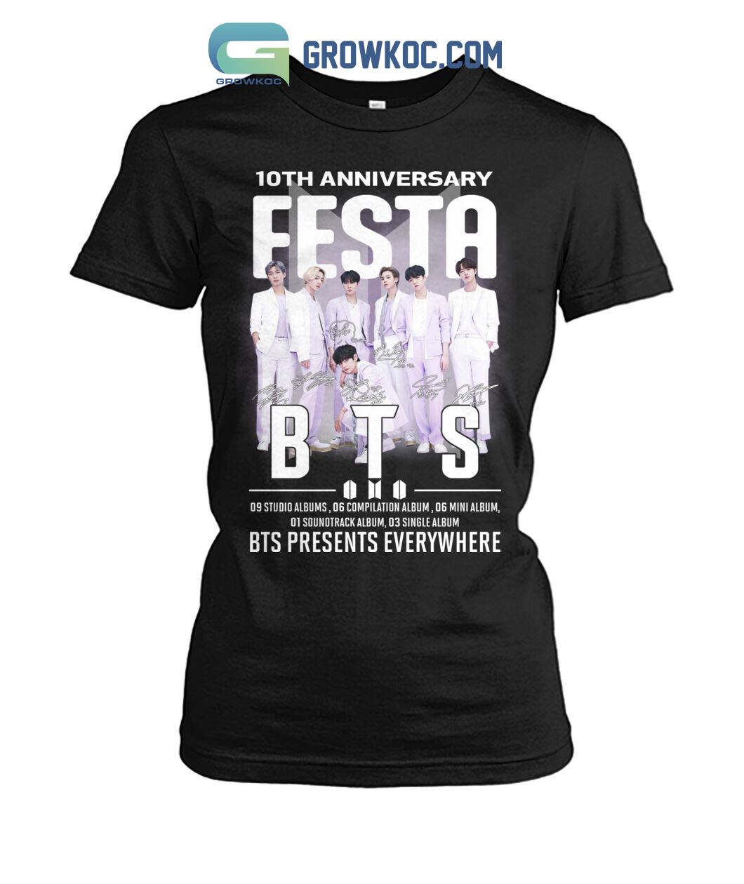 BTS 10th Anniversary Festa Presents Everywhere T Shirt