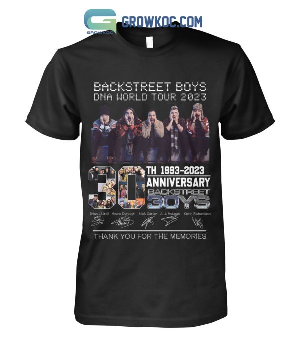 Backstreetboys DNA World Tour 2023 30 Years Memories T Shirt