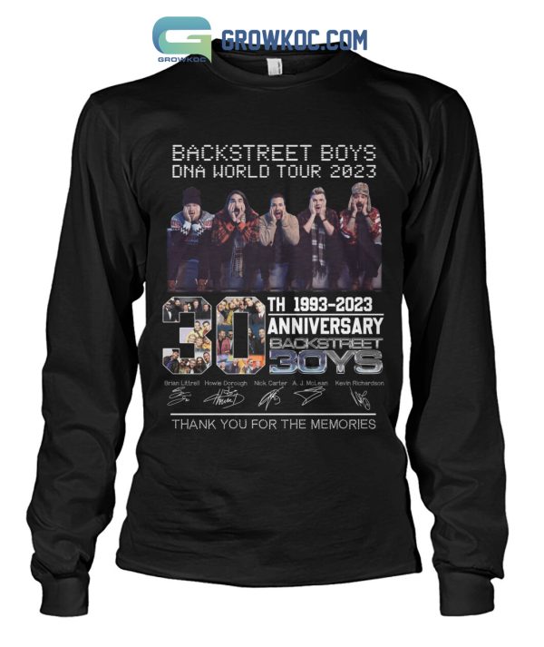 Backstreetboys DNA World Tour 2023 30 Years Memories T Shirt