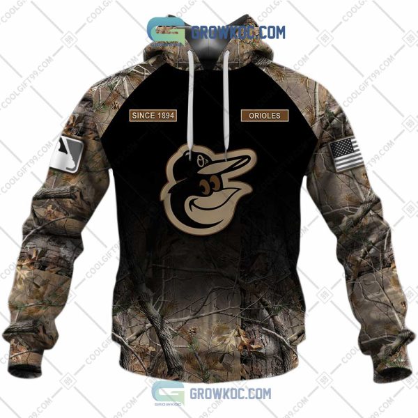 Baltimore Orioles MLB Personalized Hunting Camouflage Hoodie T Shirt