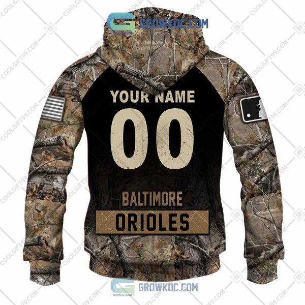 Baltimore Orioles MLB Personalized Hunting Camouflage Hoodie T Shirt
