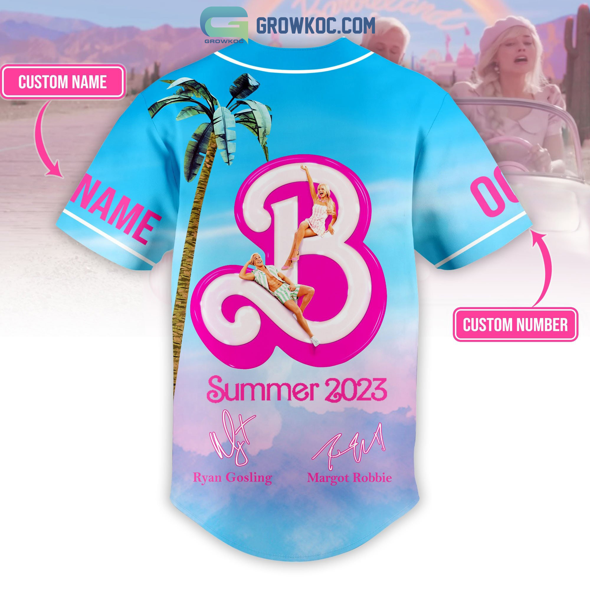 Barbie Summer Tour 2023 Personalized Baseball Jersey