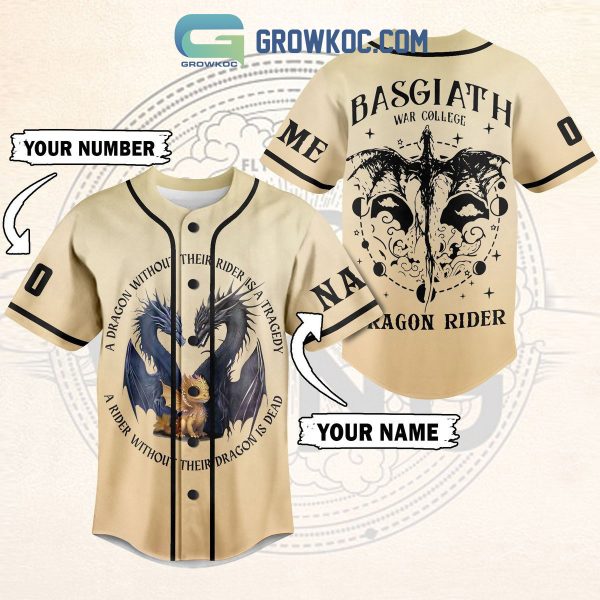 Basgiath War College Dragon Rider Personalized Baseball Jersey