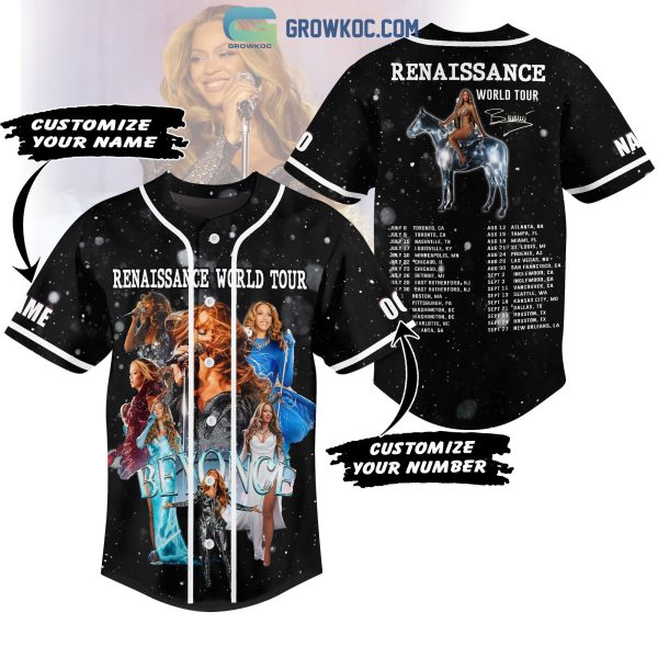 Beyonce Renaissance World Tour Personalized Baseball Jersey