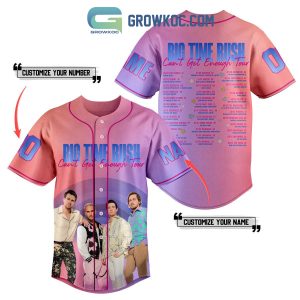 Big Time Rush Can’t Get Enough Tour Personalized Baseball Jersey