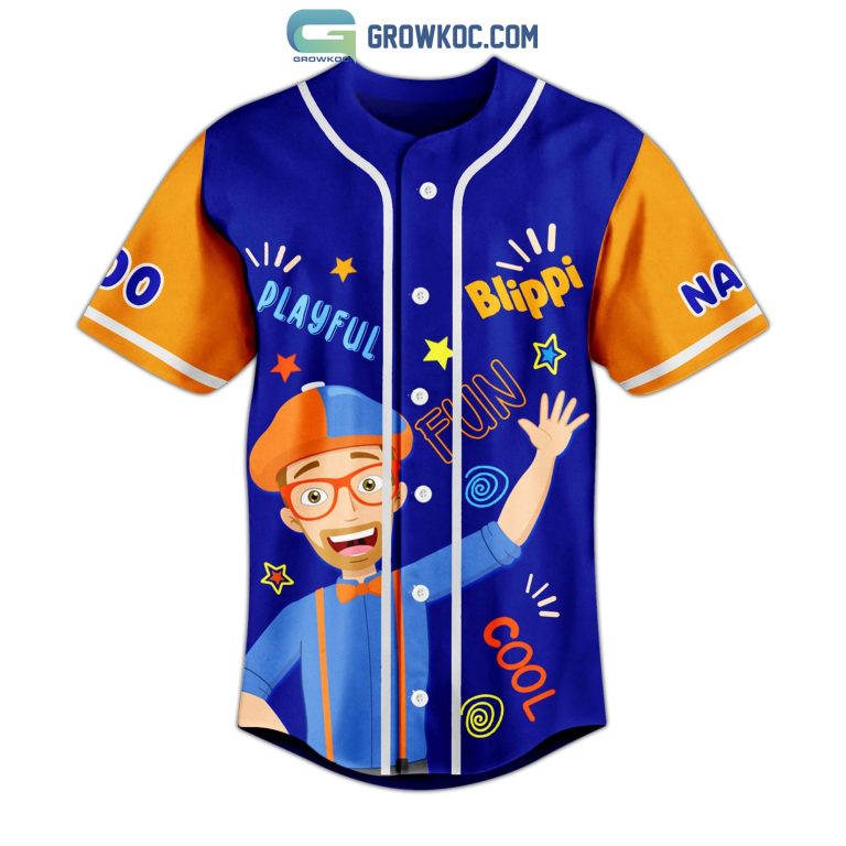 Blippi Ready To Learn Fun Cool Personalized Baseball Jersey - Growkoc