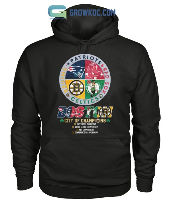 Boston City Of Champions Patriot Red Sox Celtics And Bruins T Shirt