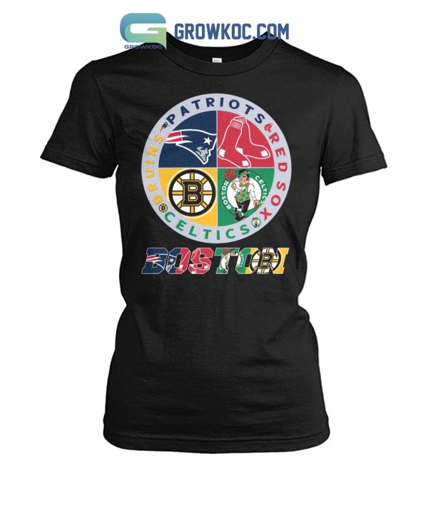 Boston Red Sox Celtics Bruins And New England Patriots T Shirt