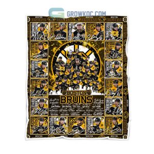 Boston Bruins NHL 2023 Team Go Bruins Perfect Season Fleece Blanket Quilt