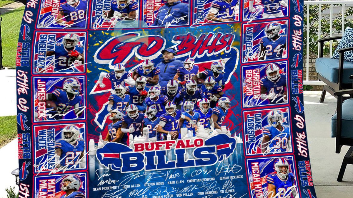 Bl – Buffalo Bills Christmas Tree Quilt Blanket – DovePrints