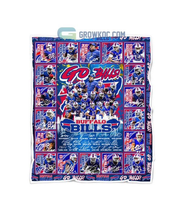 Buffalo Bills NFL Go Bills Fleece Blanket Quilt