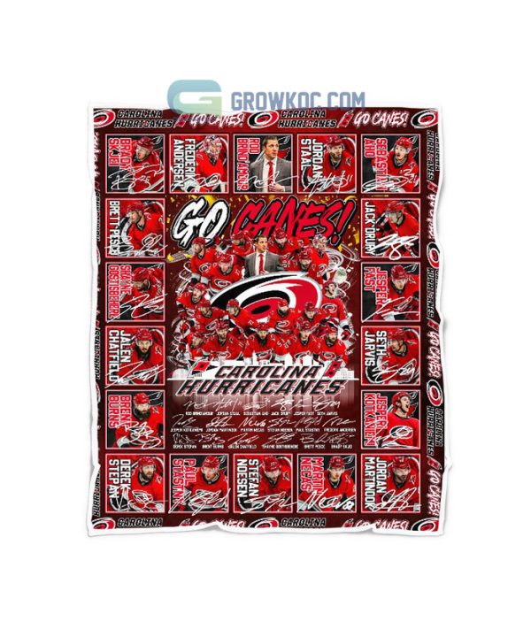 Carolina Hurricanes NHL Go Canes 2023 Fleece Blanket Quilt