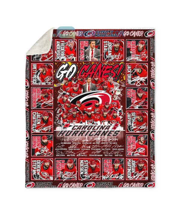 Carolina Hurricanes NHL Go Canes 2023 Fleece Blanket Quilt