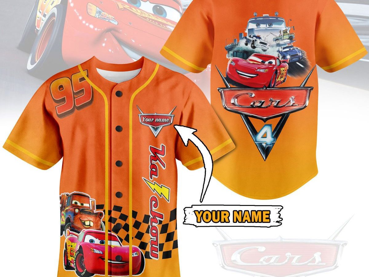  Custom Orange Baseball Jersey Button Down Shirt