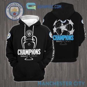 Champions Istanbul 2023 Final Manchester City The Citizens Black Design Hoodie T Shirt