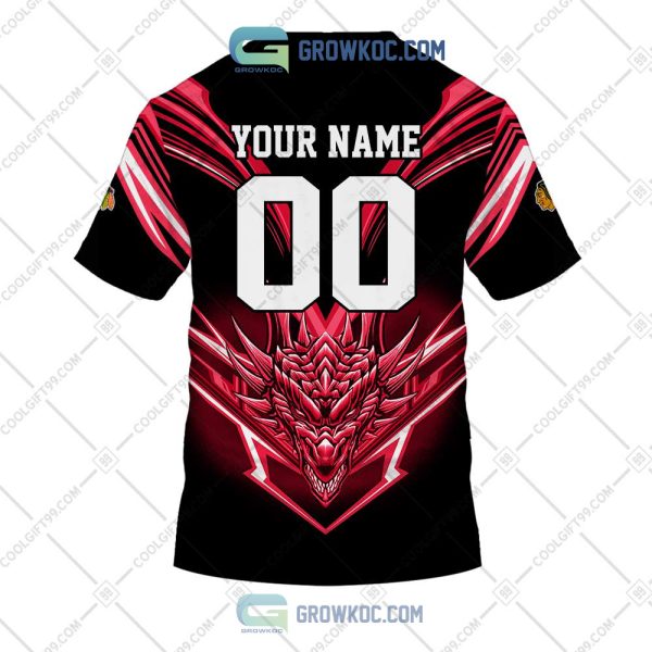 Chicago Blackhawks NHL Personalized Dragon Hoodie T Shirt