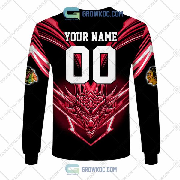 Chicago Blackhawks NHL Personalized Dragon Hoodie T Shirt