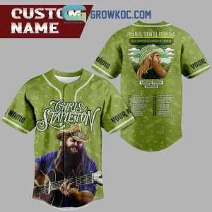 Chris Stapleton's All American Road Show Green Design Personalized Baseball Jersey