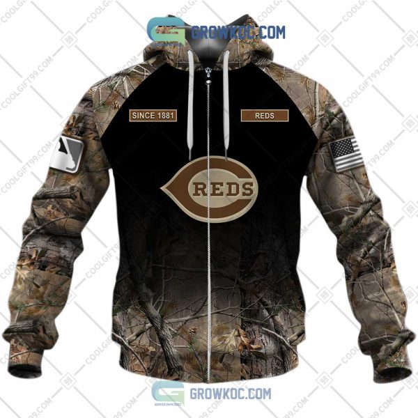 Cincinnati Reds MLB Personalized Hunting Camouflage Hoodie T Shirt