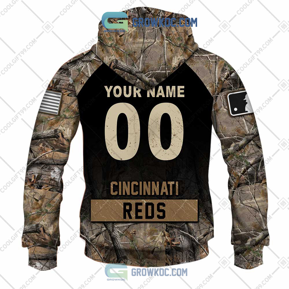 Cincinnati Reds MLB Personalized Hunting Camouflage Hoodie T Shirt
