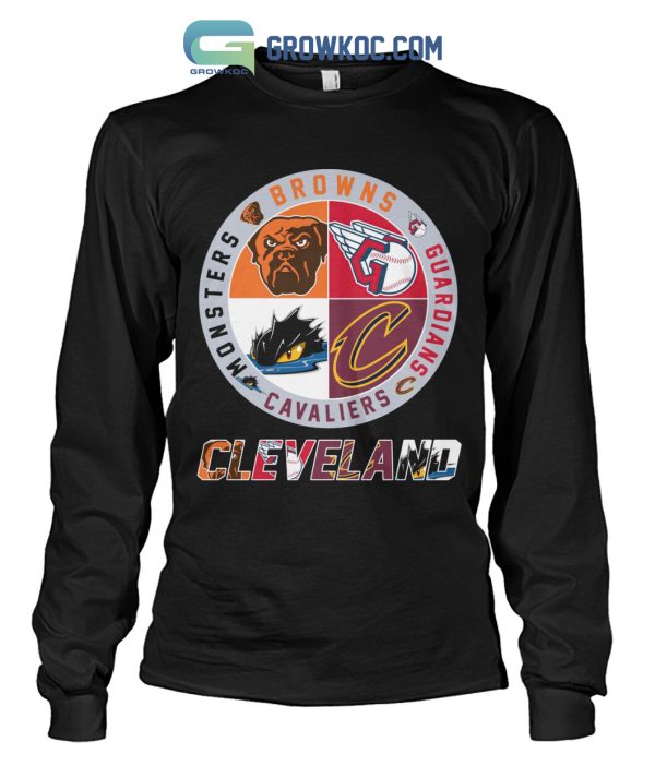 Cleveland Browns Guardians Cavaliers Monsters City Champions T Shirt