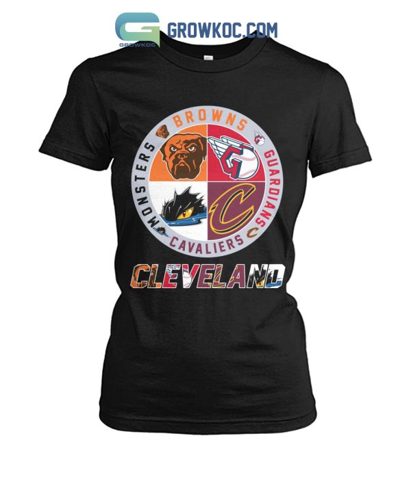 Cleveland Browns Guardians Cavaliers Monsters City Champions T Shirt