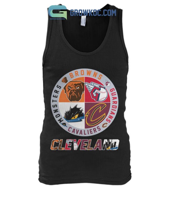 Cleveland Browns Guardians Cavaliers Monsters City Champions T Shirt