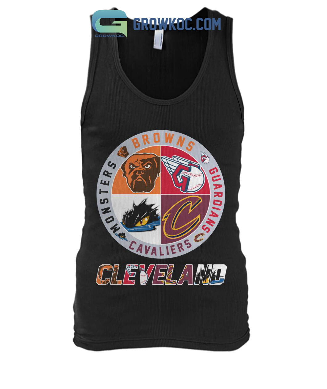 Official Cleveland Monsters Browns Guardians Cavaliers Logo Shirt