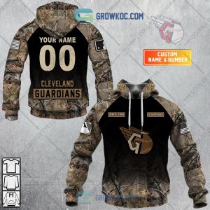 Cleveland Guardians MLB Personalized Hunting Camouflage Hoodie T Shirt
