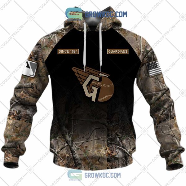 Cleveland Guardians MLB Personalized Hunting Camouflage Hoodie T Shirt