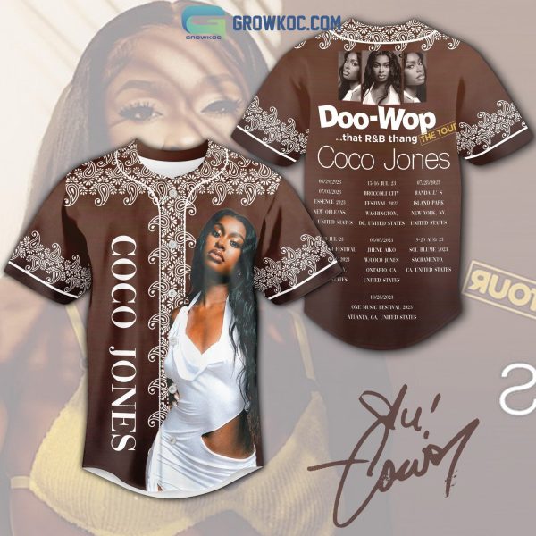 Coco Jones Doo Wop That R&B Thang The Tour Personalized Baseball Jersey