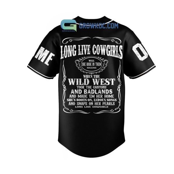 Code Johnson Long Live Cowgirls Personalized Baseball Jersey