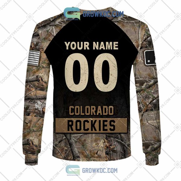 Colorado Rockies MLB Personalized Hunting Camouflage Hoodie T Shirt