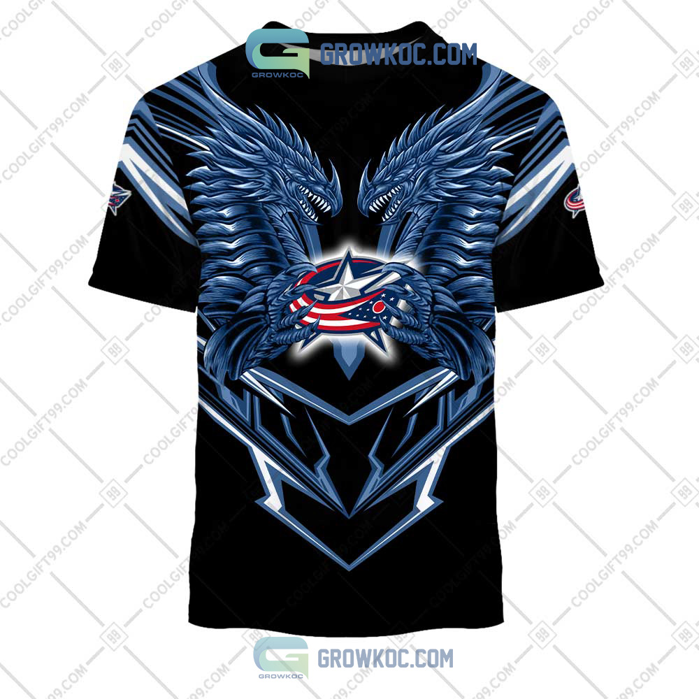 Columbus Blue Jackets NHL Personalized Dragon Hoodie T Shirt