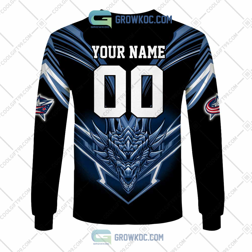 Columbus Blue Jackets NHL Personalized Dragon Hoodie T Shirt
