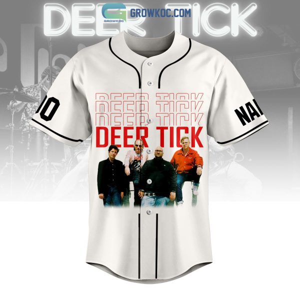 Deer Tick Emotional Contracts Tour Personalized White Design Baseball Jersey